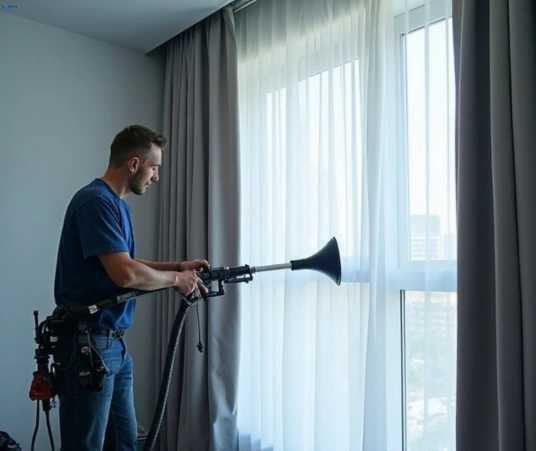 Professional drapes cleaning process tools Matty Curtain Cleaning capalaba